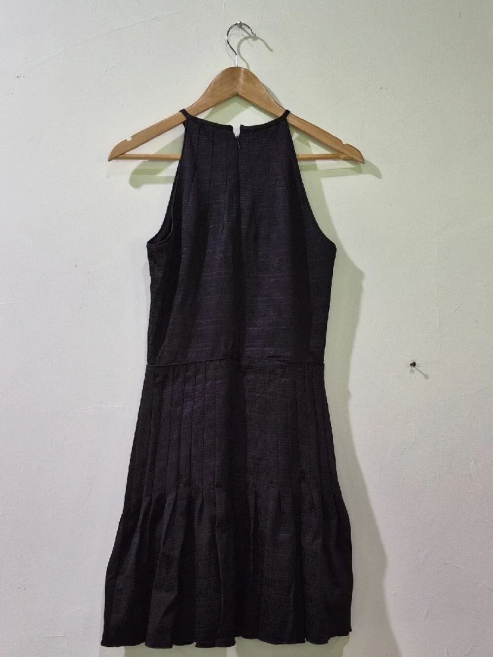 Reiss Night Navy Marelle Textured Halter Midi Dress NWT